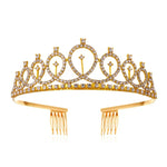 WM-02 Kristall-Diamant Geburtstagsparty-Hochzeits-Hochsteckkrone, Farbe: Gold Queen Set1, Silber, Gold, Roségold, AB-Diamant, Gold Queen, AB Silver Queen, Silver Queen, Roségold Queen, Golden Queen, Silver Girl, AB Gold Girl, Gold Girl, Roségold Girl