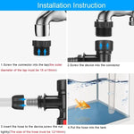 GYHS-03 Aquarien-Wasserwechselpumpe, Wasserwechsler mit Wasserhahnanschluss, GYHS-03