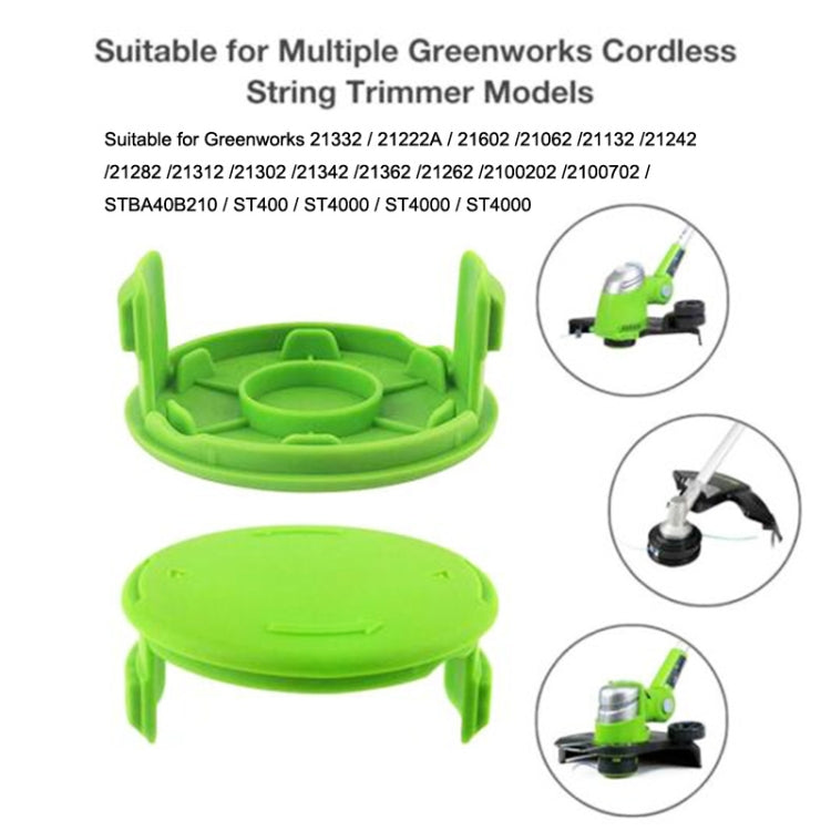2 Stück GK04 Akku-Unkrautstecher Rasenmäher Spulenschutz für Greenworks, Grün, Schwarz