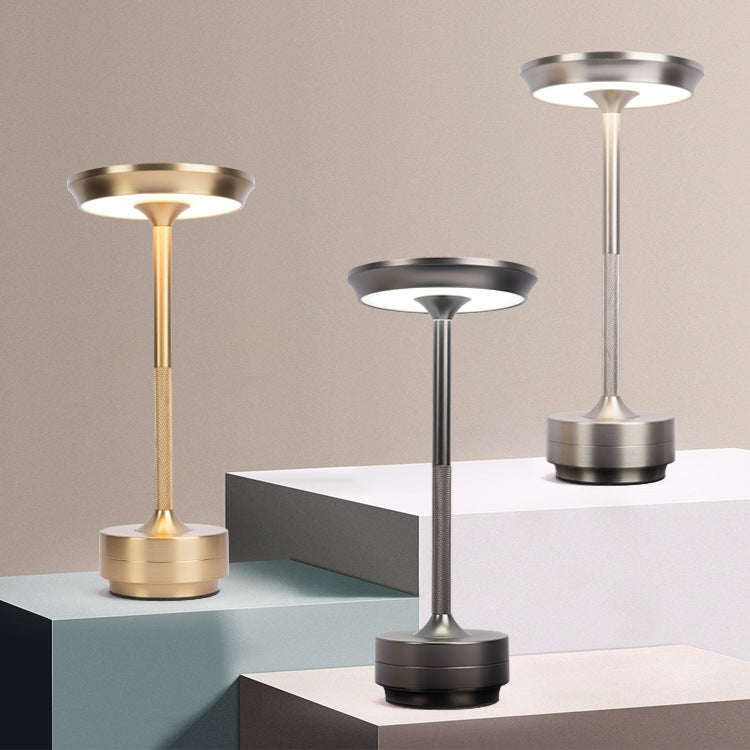 Wiederaufladbare Schreibtischlampe Abnehmbare Schreibtischlampe Bar Atmosphären Nachtlicht, Gold, Silber, Schwarz