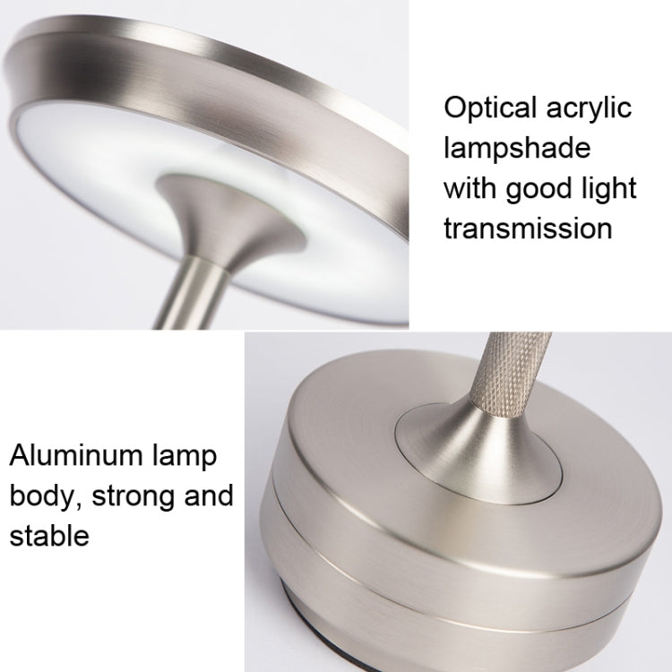 Wiederaufladbare Schreibtischlampe Abnehmbare Schreibtischlampe Bar Atmosphären Nachtlicht, Gold, Silber, Schwarz