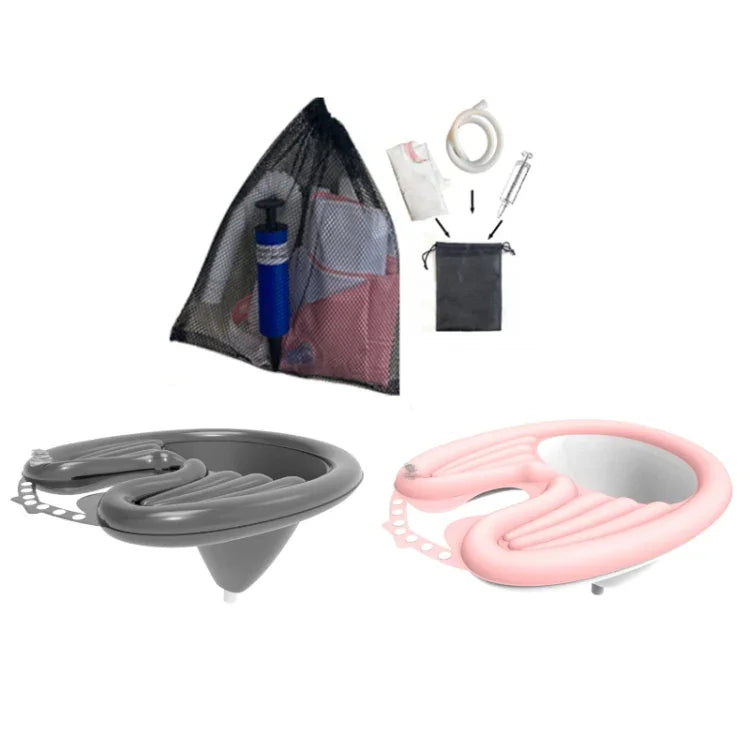 Waschbecken für Schwangere und Senioren mit Liegefunktion, Haarpflege, Schwarz, Rosa, Rosa mit Abflussfach, Schwarz mit Abflussfach