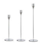 3 PCS / Set Wohndeko Hochzeit Schmiedeeisen Kerzenhalter, Stil: 3 PCS / Set Dicker Boden (Rosenrot), 3 PCS / Set Dicker Boden (Silber), 3 PCS / Set Dünner Boden (Schwarz), 3 PCS / Set Dünner Boden (Imitationsgold), 3 PCS / Set Dünner Boden (Silber) ...