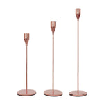 3 PCS / Set Wohndeko Hochzeit Schmiedeeisen Kerzenhalter, Stil: 3 PCS / Set Dicker Boden (Rosenrot), 3 PCS / Set Dicker Boden (Silber), 3 PCS / Set Dünner Boden (Schwarz), 3 PCS / Set Dünner Boden (Imitationsgold), 3 PCS / Set Dünner Boden (Silber) ...