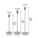 3 PCS / Set Wohndeko Hochzeit Schmiedeeisen Kerzenhalter, Stil: 3 PCS / Set Dicker Boden (Rosenrot), 3 PCS / Set Dicker Boden (Silber), 3 PCS / Set Dünner Boden (Schwarz), 3 PCS / Set Dünner Boden (Imitationsgold), 3 PCS / Set Dünner Boden (Silber) ...