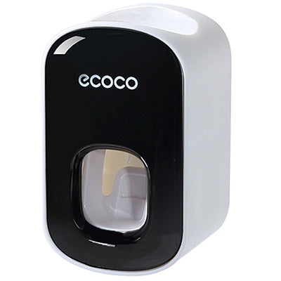 ECOCO E1922 Kinder und Erwachsene Doppelte automatische Zahnpastaspender, E1922 Schwarz, E1922 Grau
