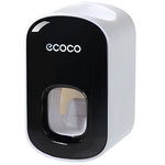 ECOCO E1922 Kinder und Erwachsene Doppelte automatische Zahnpastaspender, E1922 Schwarz, E1922 Grau