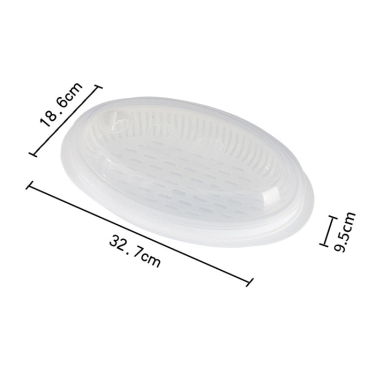 Mikrowellen-Fischdämpfer mit Deckel, gedämpfte Fischplatte, Fischdämpfer