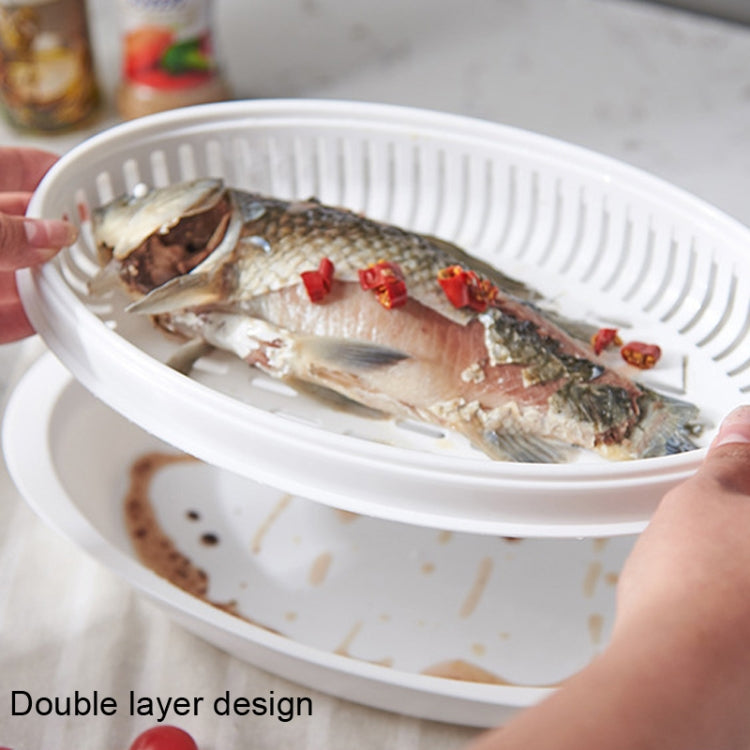 Mikrowellen-Fischdämpfer mit Deckel, gedämpfte Fischplatte, Fischdämpfer