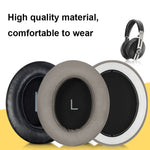 Atmungsaktive Schaumstoff-Kopfhörer-Ohrpolster mit Schnalle für Sennheiser Momentum 3, Spezifikation:, schwarzes Protein, schwarzes Lammleder, goldenes Protein, goldenes Lammleder