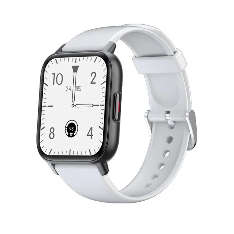 QS16Pro 1,69-Zoll-Smartwatch mit Gesundheitsüberwachung, wasserdicht, unterstützt Körpertemperaturmessung, Weiß, Rosa, Blau, Schwarz, Silbergrau, Grün, Schwarz (Stahl, Dicke Ausführung)