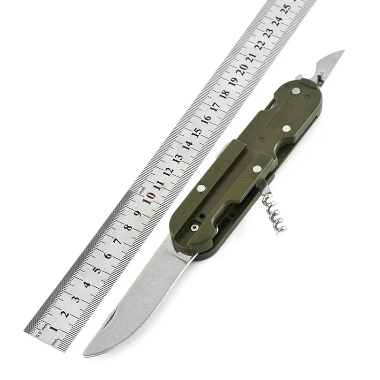 Outdoor-Camping-Besteck Edelstahl Faltbares Messer Gabel Löffel Kombinationsbesteck