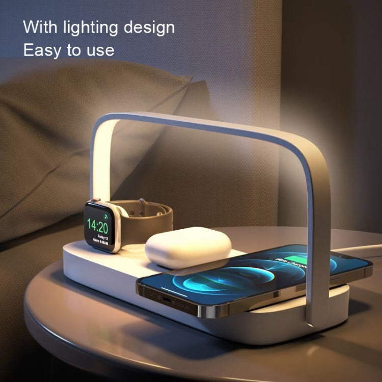 UD10 Kabelloses Handy-Ladegerät mit kleinem Nachtlicht, Für iPhone 12/13 & iWatch & AirPods, UD10 3-in-1