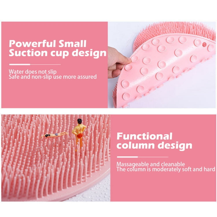 Faule Rückenreibebürste mit Saugnapf-Bürste Badezimmer-Werkzeug Wandmassage, Blau, Pink, Gelb