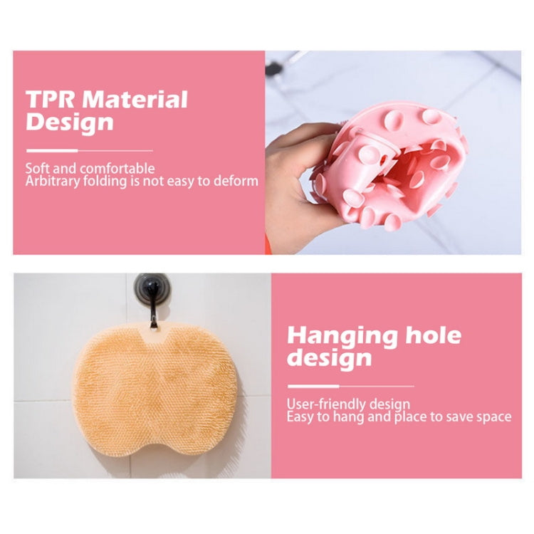 Faule Rückenreibebürste mit Saugnapf-Bürste Badezimmer-Werkzeug Wandmassage, Blau, Pink, Gelb