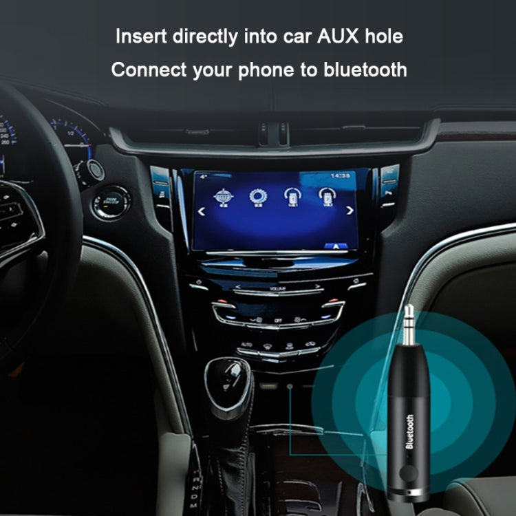 011 Bluetooth 5.0 AUX Audio Empfänger 3,5mm Auto Stereo Audio Adapter, 011 Schwarz