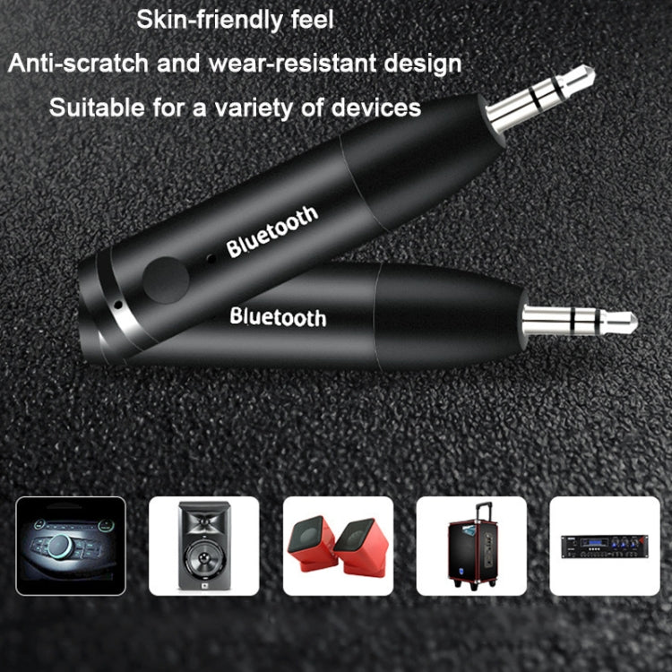 011 Bluetooth 5.0 AUX Audio Empfänger 3,5mm Auto Stereo Audio Adapter, 011 Schwarz