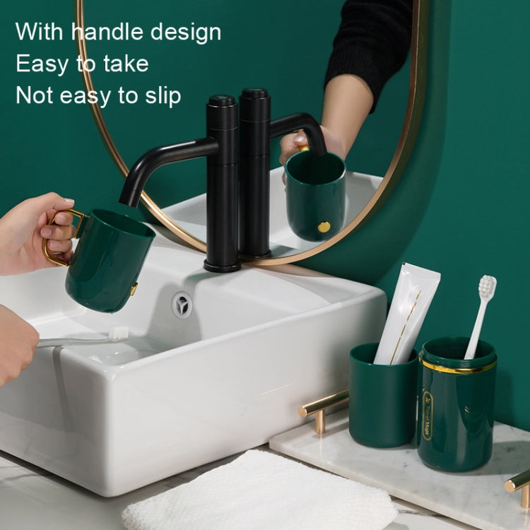 JM043 Mundwasserbecher-Set für Zuhause, Paar, praktisch, Reise-Zahnbürstenbox, Stil:, 2 Tassen Dunkelgrün, 2 Tassen Schwarz, 2 Tassen Weiß, 3 Tassen Dunkelgrün, 3 Tassen Schwarz, 3 Tassen Weiß