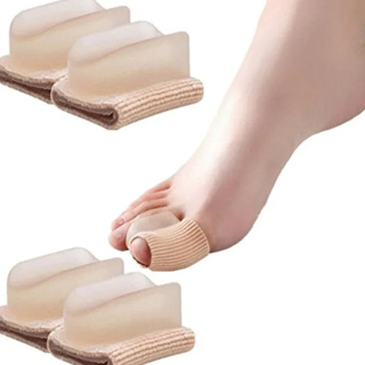 Zehenspreizer aus Fiberviskose, Hallux-valgus-Korrektur, Groß (1 Paar), Klein (1 Paar)