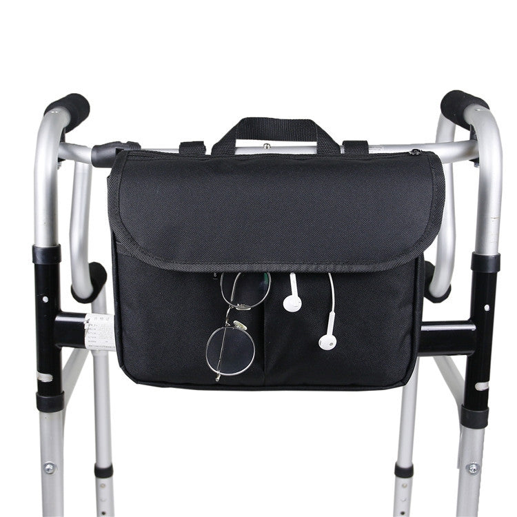MTP-682 Hängetasche für Rollstuhl, Rehabilitationstasche für Gehhilfen, Fahrradtasche, MTP-682 Schwarz, MTP-682 Grau