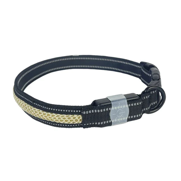 Wiederaufladbares, verschleißfestes und wasserdichtes LED-Beleuchtungshalsband für Haustiere, Größen: XS, S, M, L