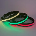 Wiederaufladbares, verschleißfestes und wasserdichtes LED-Beleuchtungshalsband für Haustiere, Größen: XS, S, M, L