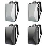 Bopai 61-93318A Hartschalen Wasserdichter und Erweiterbarer Rucksack mit USB-Ladeanschluss, Spezifikation:, Standard (Silber), Passwort (Silber), Standard (Schwarz), Passwort (Schwarz)