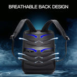 Bopai 61-93318A Hartschalen Wasserdichter und Erweiterbarer Rucksack mit USB-Ladeanschluss, Spezifikation:, Standard (Silber), Passwort (Silber), Standard (Schwarz), Passwort (Schwarz)