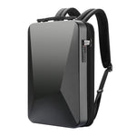 Bopai 61-93318A Hartschalen Wasserdichter und Erweiterbarer Rucksack mit USB-Ladeanschluss, Spezifikation:, Standard (Silber), Passwort (Silber), Standard (Schwarz), Passwort (Schwarz)