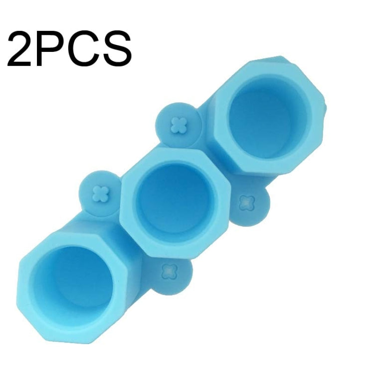 2 STÜCK 3 Gitter Silikon Diamant Eiswürfelform Sukkulenten Blumentopf Form DIY Gipsform, Tinte Grün, Blau, Grün
