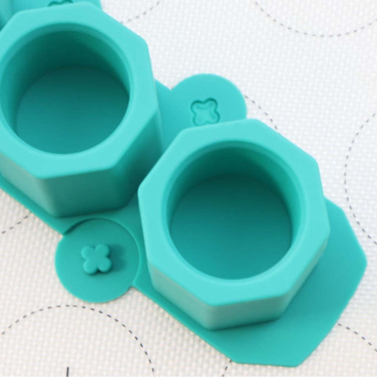 2 STÜCK 3 Gitter Silikon Diamant Eiswürfelform Sukkulenten Blumentopf Form DIY Gipsform, Tinte Grün, Blau, Grün