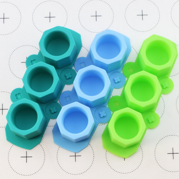 2 STÜCK 3 Gitter Silikon Diamant Eiswürfelform Sukkulenten Blumentopf Form DIY Gipsform, Tinte Grün, Blau, Grün