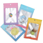 100 STK Aluminiumfolie Ziplock Beutel Schmuck Datenkabel Versiegelte Verpackungsbeutel, Größe:, 7,5x10cm (Pink allmählich Lila), 7,5x10cm (Blau allmählich Pink), 7,5x10cm (Blau Verlauf), 7,5x10cm (Gelb Verlauf), 8,5x13cm (Pink allmählich Lila)