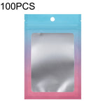 100 STK Aluminiumfolie Ziplock Beutel Schmuck Datenkabel Versiegelte Verpackungsbeutel, Größe:, 7,5x10cm (Pink allmählich Lila), 7,5x10cm (Blau allmählich Pink), 7,5x10cm (Blau Verlauf), 7,5x10cm (Gelb Verlauf), 8,5x13cm (Pink allmählich Lila)