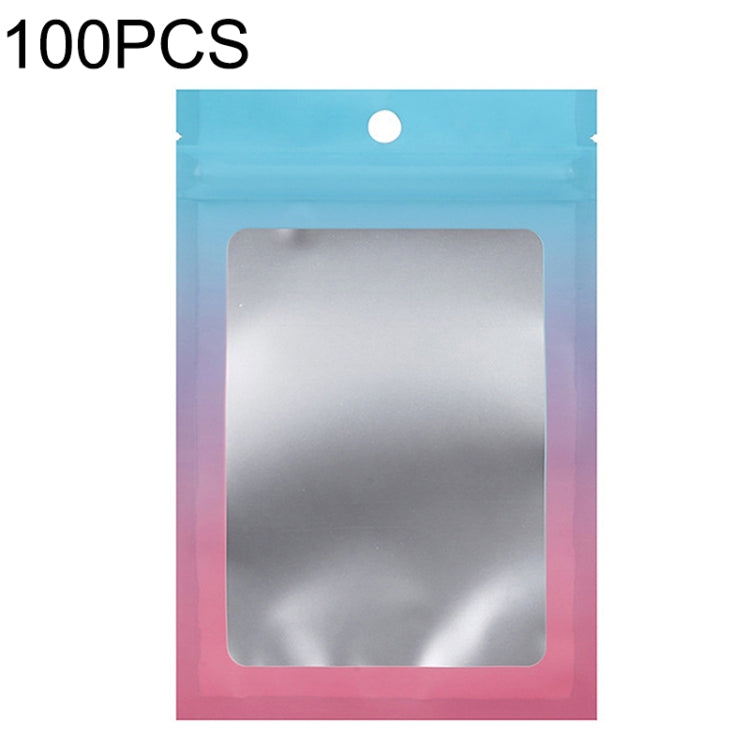 100 STK Aluminiumfolie Ziplock Beutel Schmuck Datenkabel Versiegelte Verpackungsbeutel, Größe:, 7,5x10cm (Pink allmählich Lila), 7,5x10cm (Blau allmählich Pink), 7,5x10cm (Blau Verlauf), 7,5x10cm (Gelb Verlauf), 8,5x13cm (Pink allmählich Lila)