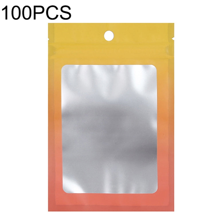 100 STK Aluminiumfolie Ziplock Beutel Schmuck Datenkabel Versiegelte Verpackungsbeutel, Größe:, 7,5x10cm (Pink allmählich Lila), 7,5x10cm (Blau allmählich Pink), 7,5x10cm (Blau Verlauf), 7,5x10cm (Gelb Verlauf), 8,5x13cm (Pink allmählich Lila)