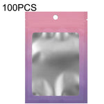 100 STK Aluminiumfolie Ziplock Beutel Schmuck Datenkabel Versiegelte Verpackungsbeutel, Größe:, 7,5x10cm (Pink allmählich Lila), 7,5x10cm (Blau allmählich Pink), 7,5x10cm (Blau Verlauf), 7,5x10cm (Gelb Verlauf), 8,5x13cm (Pink allmählich Lila)