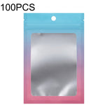 100 STK Aluminiumfolie Ziplock Beutel Schmuck Datenkabel Versiegelte Verpackungsbeutel, Größe:, 7,5x10cm (Pink allmählich Lila), 7,5x10cm (Blau allmählich Pink), 7,5x10cm (Blau Verlauf), 7,5x10cm (Gelb Verlauf), 8,5x13cm (Pink allmählich Lila)