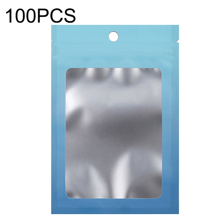 100 STK Aluminiumfolie Ziplock Beutel Schmuck Datenkabel Versiegelte Verpackungsbeutel, Größe:, 7,5x10cm (Pink allmählich Lila), 7,5x10cm (Blau allmählich Pink), 7,5x10cm (Blau Verlauf), 7,5x10cm (Gelb Verlauf), 8,5x13cm (Pink allmählich Lila)