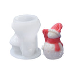 Weihnachts-DIY-Silikonform für Duftkerzen, weiß