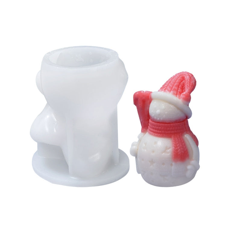 Weihnachts-DIY-Silikonform für Duftkerzen, weiß