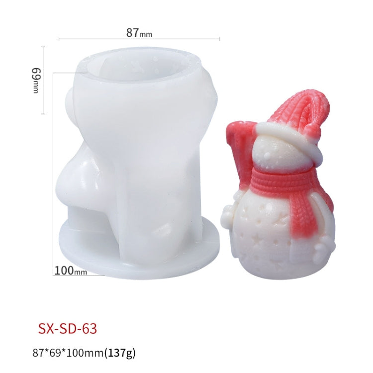 Weihnachts-DIY-Silikonform für Duftkerzen, weiß