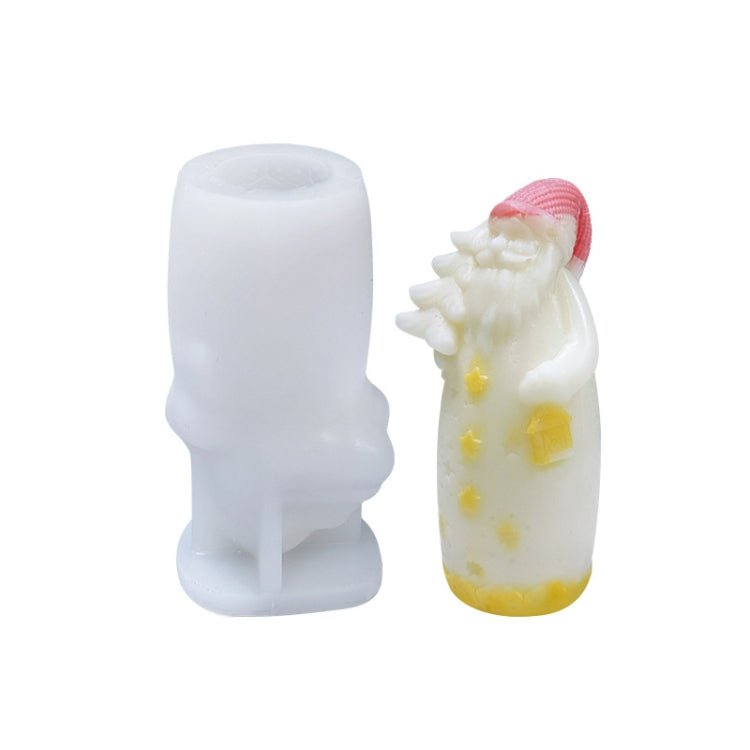 Weihnachts-DIY-Silikonform für Duftkerzen, weiß