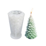 Weihnachts-DIY-Silikonform für Duftkerzen, weiß