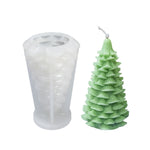 Weihnachts-DIY-Silikonform für Duftkerzen, weiß