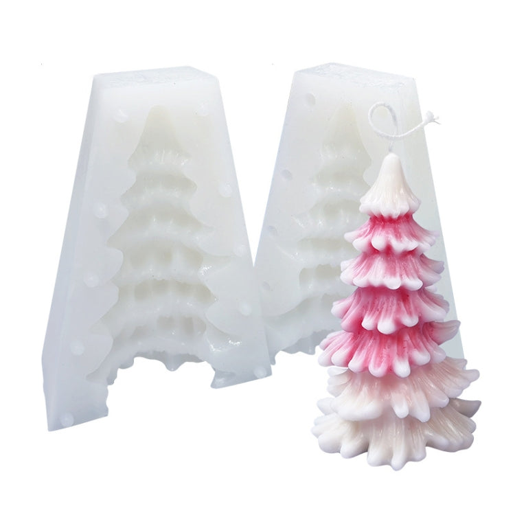 Weihnachts-DIY-Silikonform für Duftkerzen, weiß