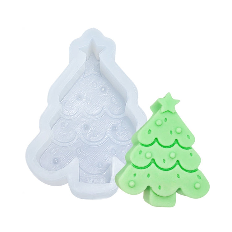 Weihnachts-DIY-Silikonform für Duftkerzen, weiß