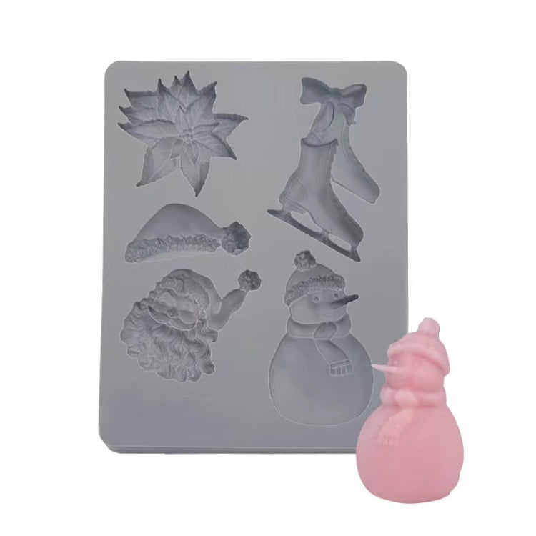 Weihnachts-DIY-Silikonform für Duftkerzen, weiß