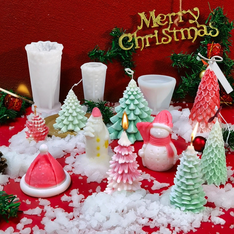 Weihnachts-DIY-Silikonform für Duftkerzen, weiß
