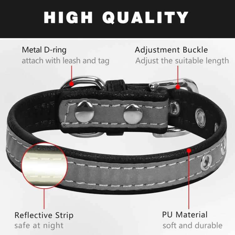 CL181K Reflektierendes Halsband für Haustiere, M (bügelfrei), Rosa; L (bügelfrei), Dunkelbraun; XXL (bügelfrei), Schwarz; S (bügelfrei), Schwarz; M (bügelfrei), Hellgrün; L (bügelfrei), Hellbraun; XXL (bügelfrei), Dunkelblau; S (bügelfrei), Dunkelblau ...